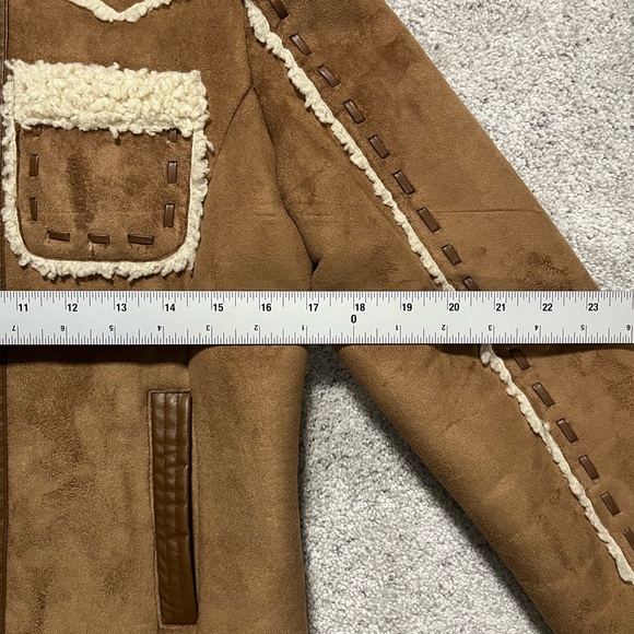 Kennith Cole Reaction Coat Women’s Small Tan Boho Casual Warm Fun Playful Y2K - Picture 10 of 13